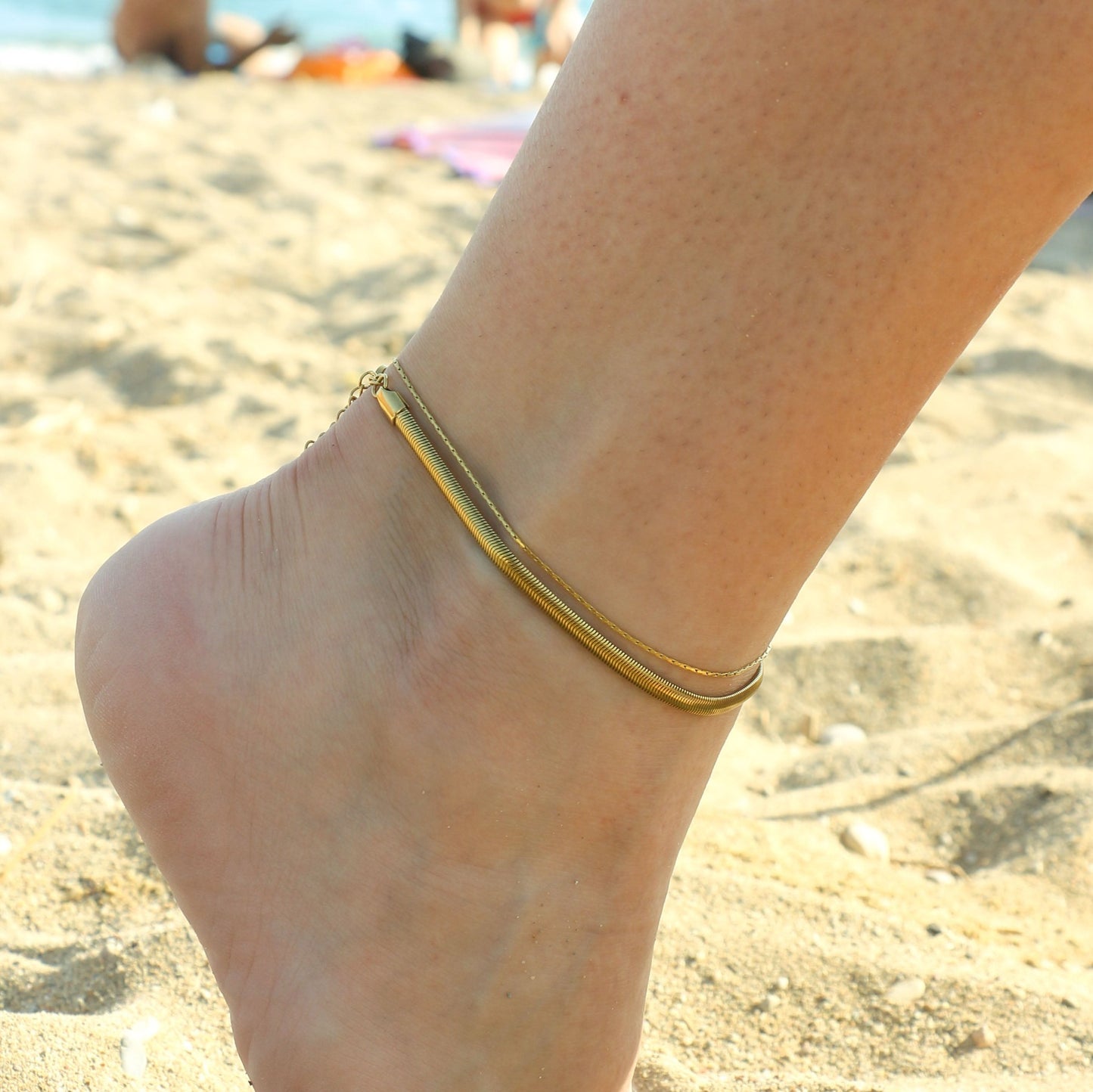 Γυναικείο βραχιόλι ποδιού - φίδι