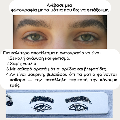 Μπρελόκ με αποτύπωση μάτια